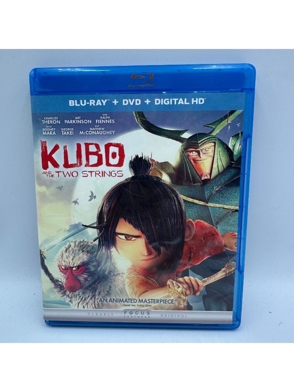 Kubo And The Two Strings BluRay DVD HD Charlize Theron Animated Fantasy Laika